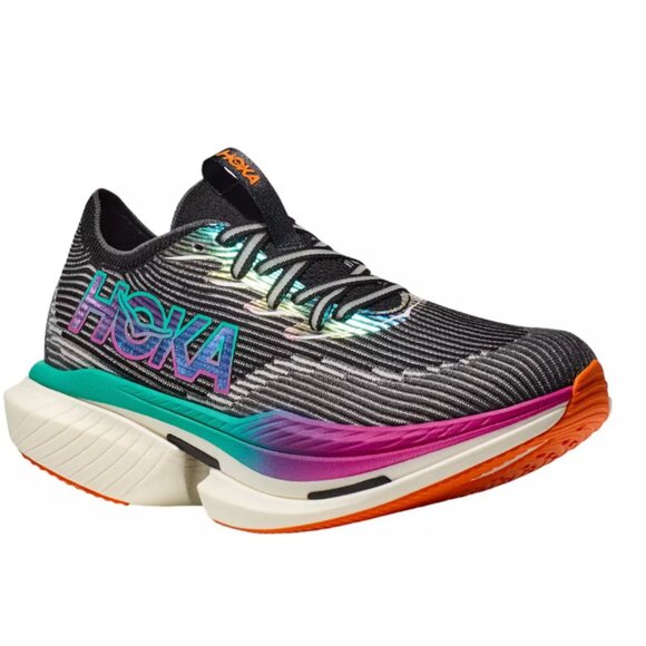 Hoka Cielo X1 Black/Electric Sky Aqua Carbon Running Shoe - Picture 3 of 15